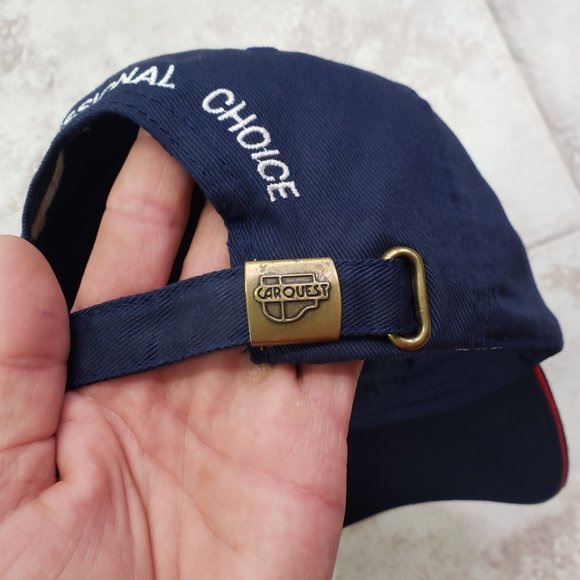 Adjustable Button Top Car Quest Cloth 6 Panel Metal Slide Strapback Ball Cap Hat - Picture 8 of 13